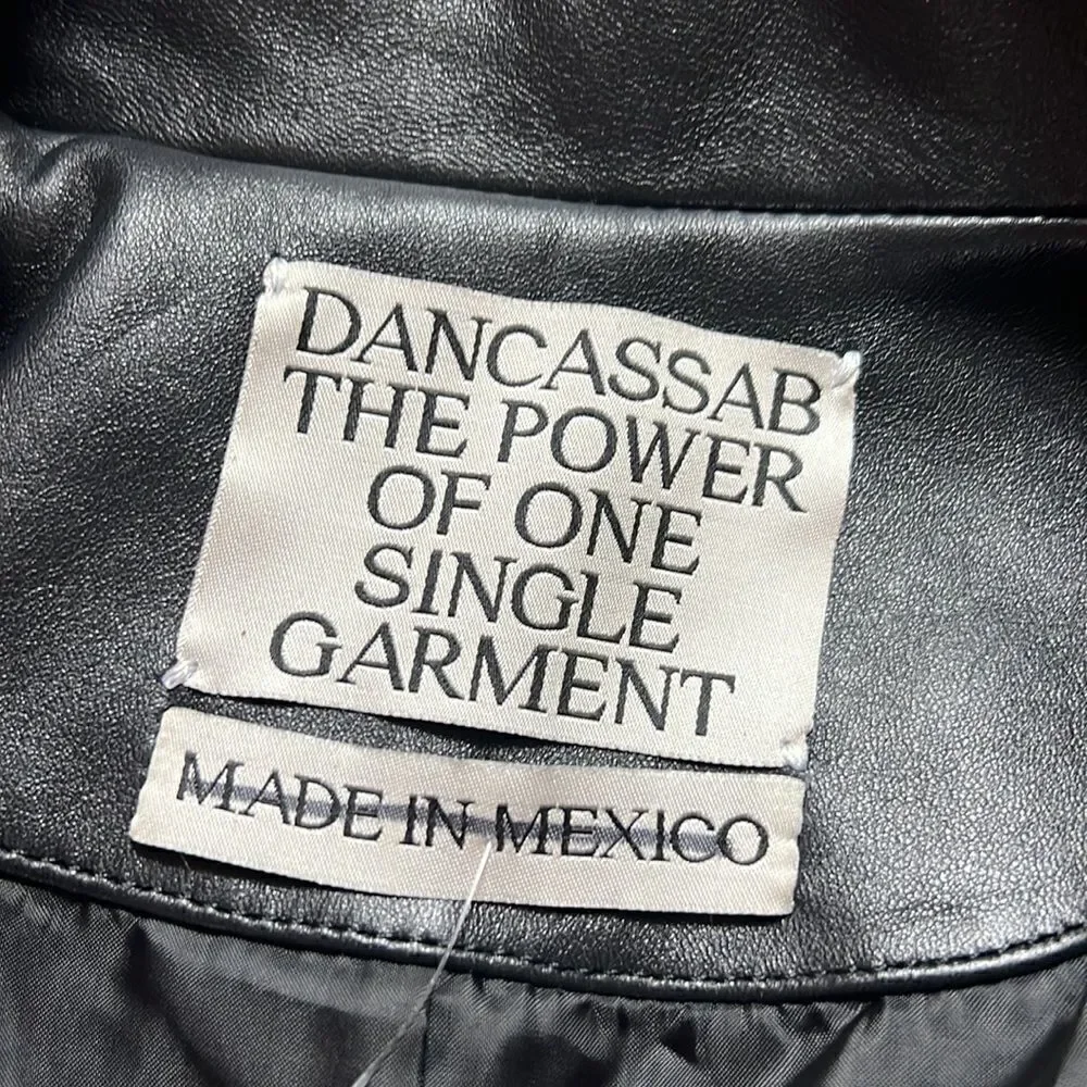 New DANCASSAB PATSY Leather Jacket size S